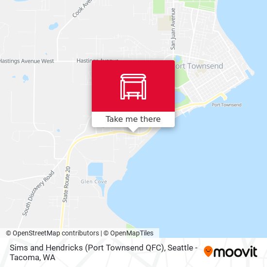 Sims and Hendricks (Port Townsend QFC) map