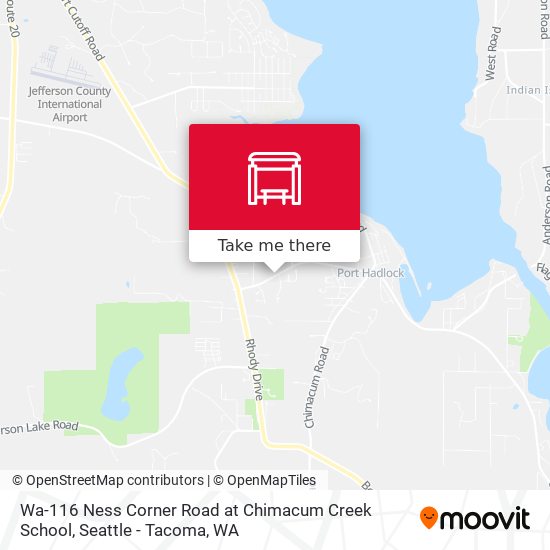 Wa-116 Ness Corner Road at Chimacum Creek School map