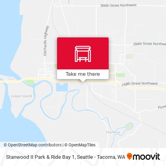 Stanwood II Park & Ride Bay 1 map