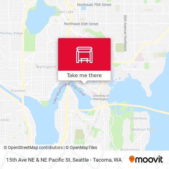 15th Ave NE & NE Pacific St map