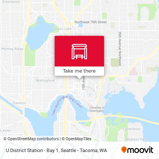 U District Station - Bay 1 map