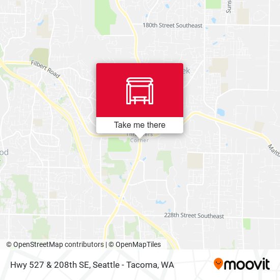 Hwy 527 & 208th SE map