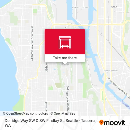 Delridge Way SW & SW Findlay St map