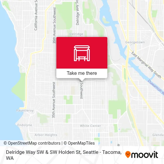 Delridge Way SW & SW Holden St map