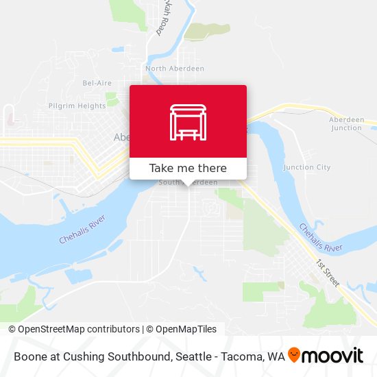 Boone at Cushing Southbound map