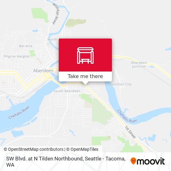 SW Blvd. at N Tilden Northbound map
