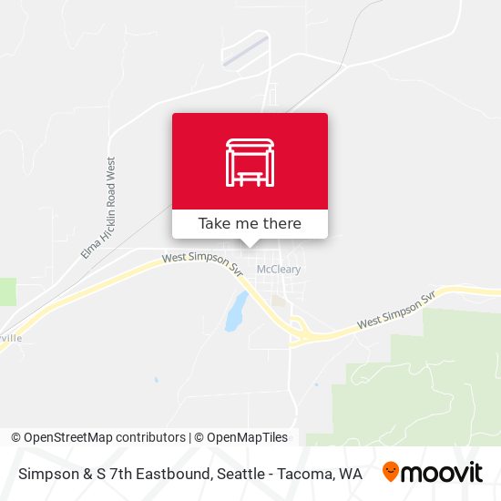 Simpson & S 7th Eastbound map