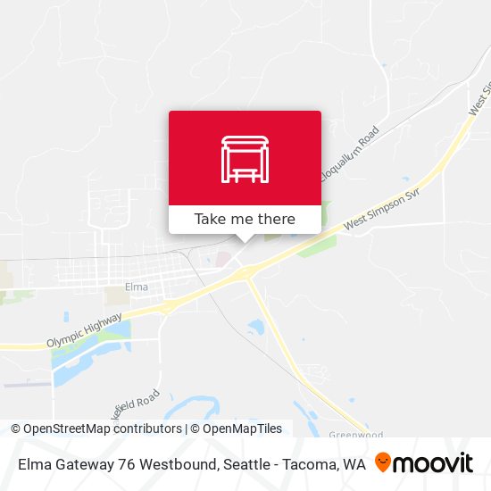 Elma Gateway 76 Westbound map
