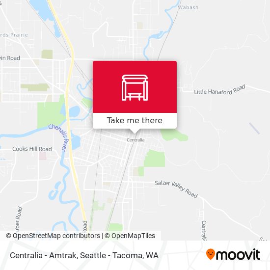 Mapa de Centralia - Amtrak