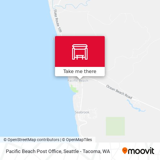 Mapa de Pacific Beach Post Office