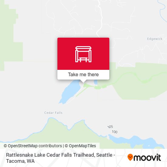 Rattlesnake Lake Cedar Falls Trailhead map