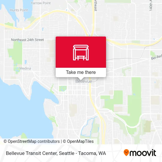 Bellevue Transit Center map