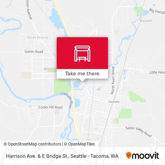 Harrison Ave. & E Bridge St. map