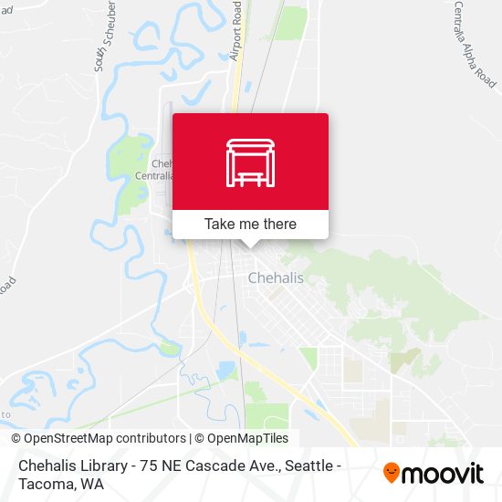 Mapa de Chehalis Library - 75 NE Cascade Ave.