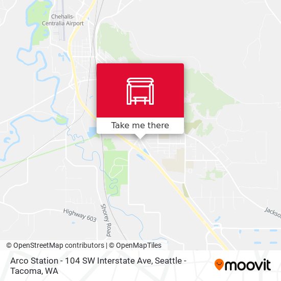 Arco Station - 104 SW Interstate Ave map