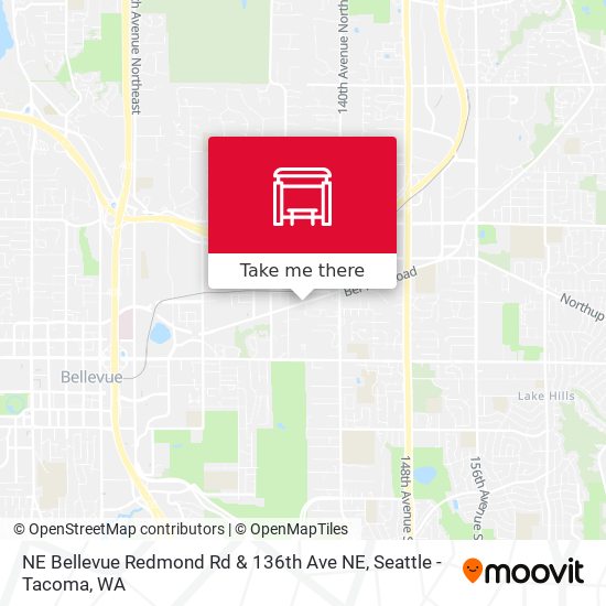NE Bellevue Redmond Rd & 136th Ave NE map