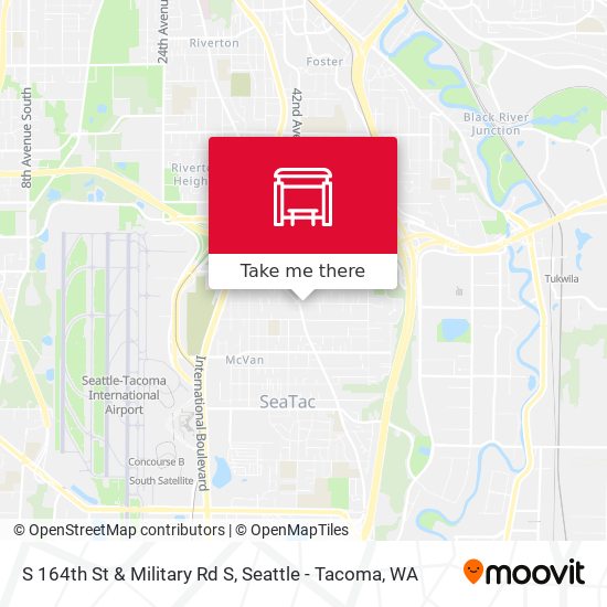 S 164th St & Military Rd S map