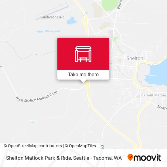 Shelton Matlock Park & Ride map