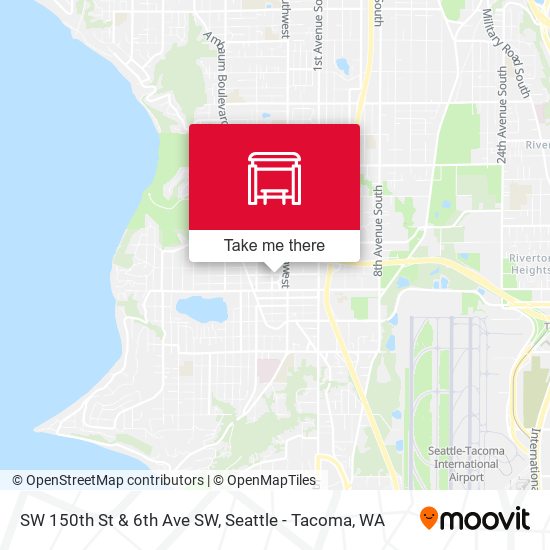 SW 150th St & 6th Ave SW map