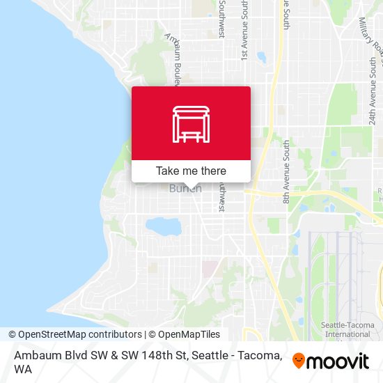 Ambaum Blvd SW & SW 148th St map