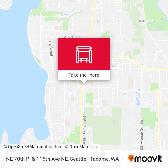 NE 70th Pl & 116th Ave NE map