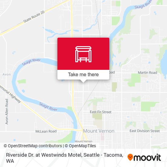 Riverside Dr. at Westwinds Motel map