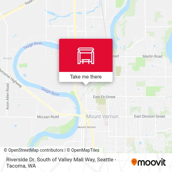 Riverside Dr. South of Valley Mall Way map