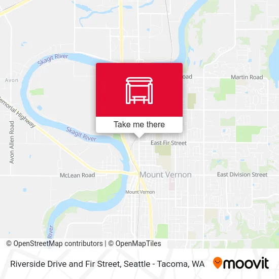 Riverside Drive and Fir Street map