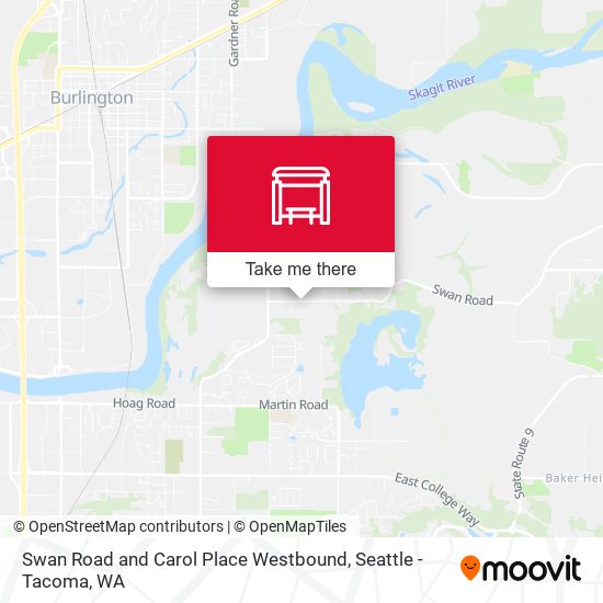 Swan Road and Carol Place Westbound map