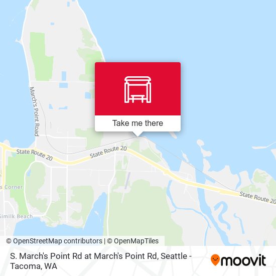 S. March's Point Rd at March's Point Rd map