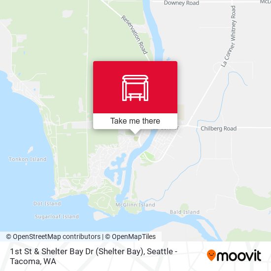 1st St & Shelter Bay Dr map