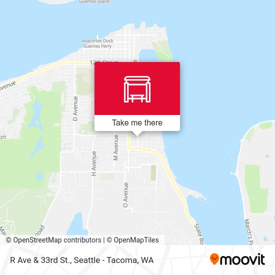 R Ave & 33rd St. map