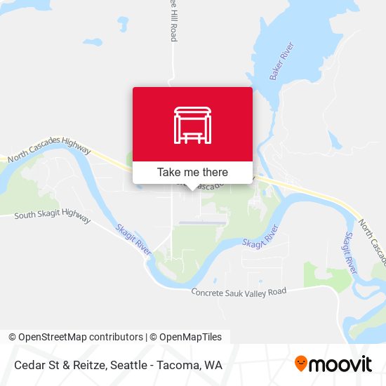 Cedar St & Reitze map