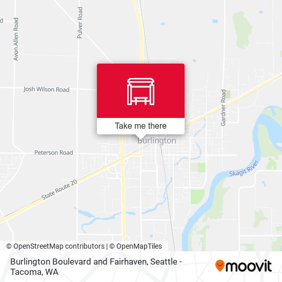 Burlington Boulevard and Fairhaven map
