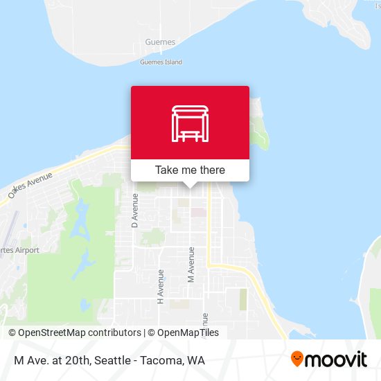 M Ave. at 20th map