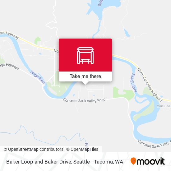 Baker Loop and Baker Drive map