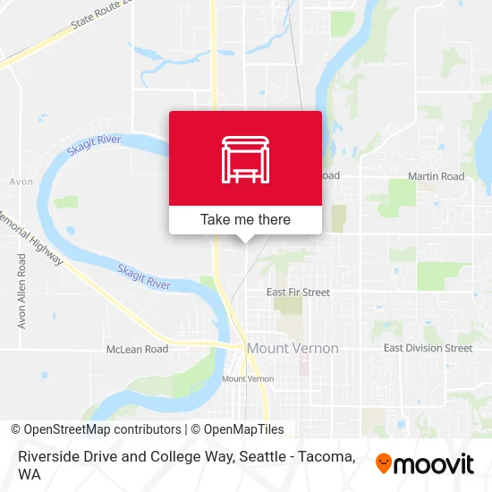 Riverside Drive and College Way map