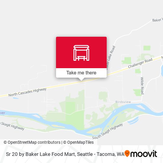 Sr 20 by Baker Lake Food Mart map