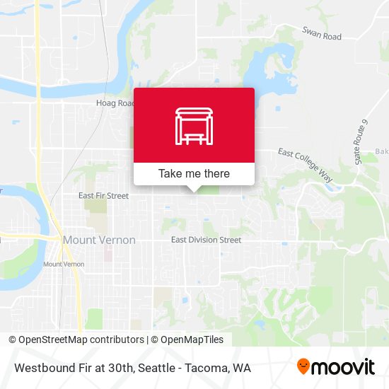 Westbound Fir at 30th map