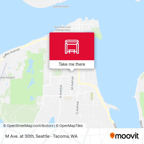 M Ave. at 30th map