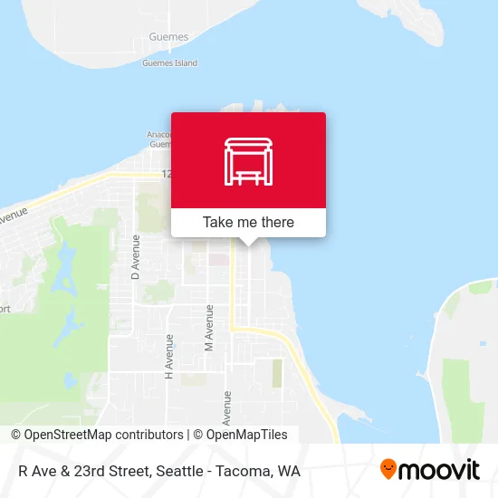 R Ave & 23rd Street map