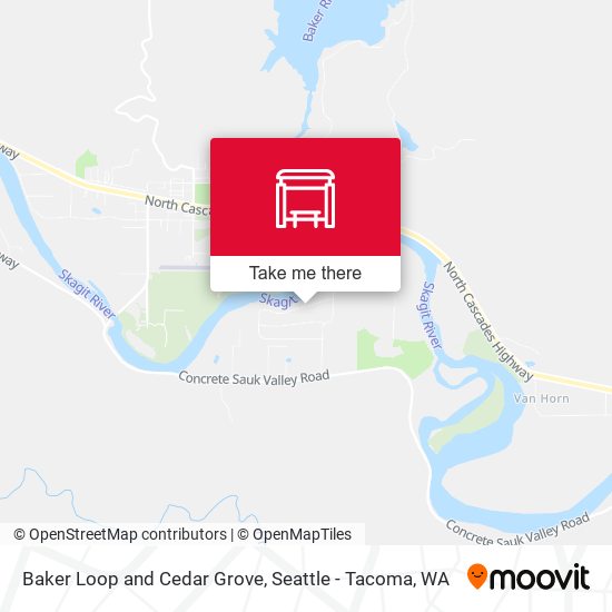 Baker Loop and Cedar Grove map