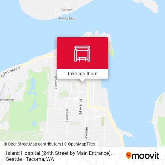 Island Hospital (24th Street by Main Entrance) map