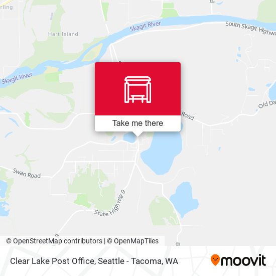 Clear Lake Post Office map