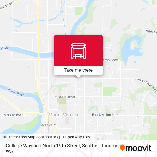 College Way and North 19th Street map