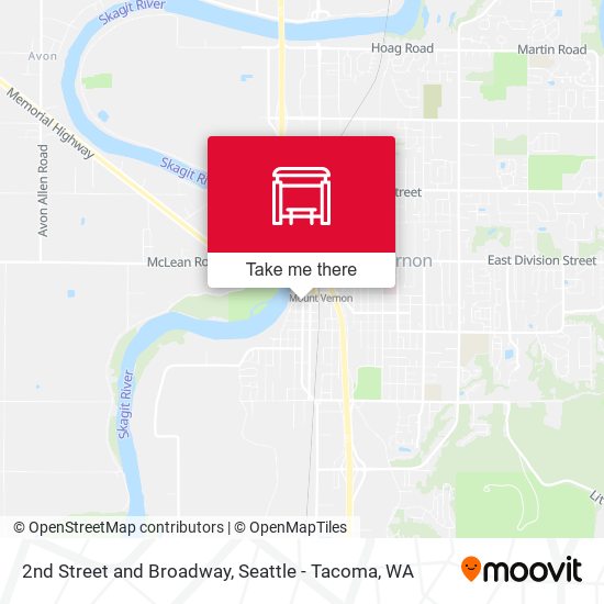 2nd Street and Broadway map
