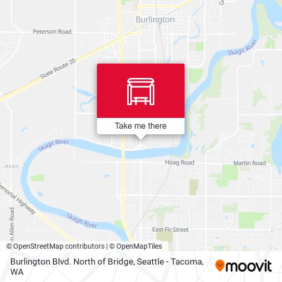 Mapa de Burlington Blvd. North of Bridge