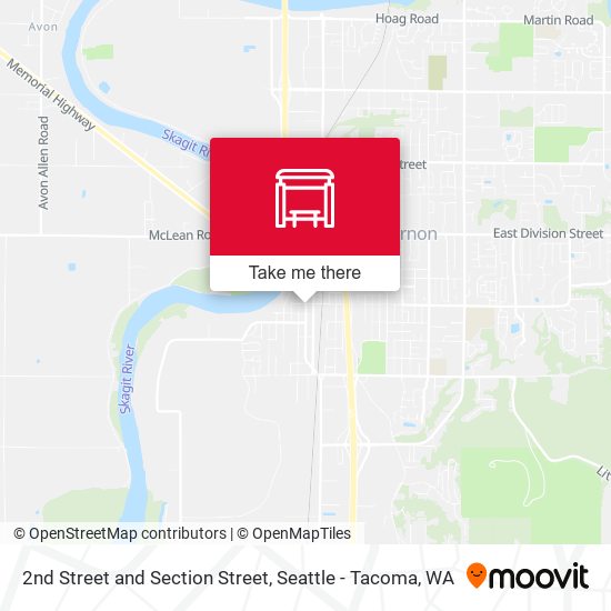 2nd Street and Section Street map