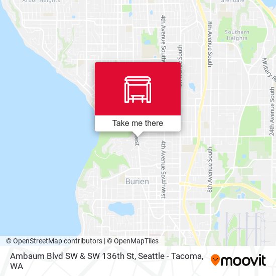 Ambaum Blvd SW & SW 136th St map