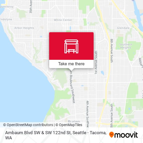 Ambaum Blvd SW & SW 122nd St map